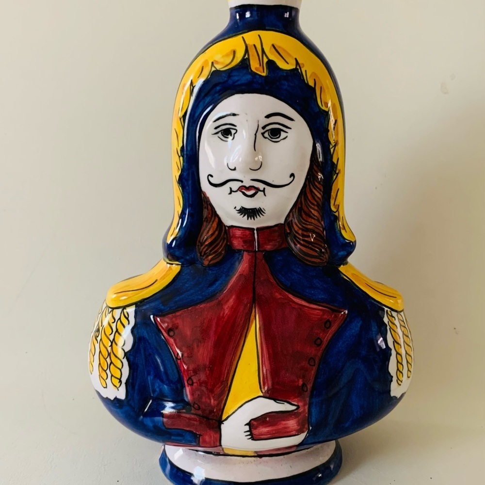 Vintage  Deryta wine Flask Italian pottery